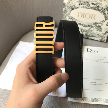 DIOR 26S BELT 30 MM IN BLACK CALFSKIN 638564