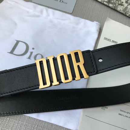 DIOR 26S BELT 30 MM IN BLACK CALFSKIN 638564