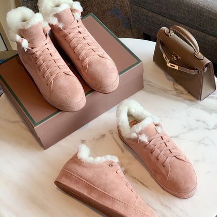 LP WINTER NUAGES HIGH SNEAKERS LIGHT PINK LAMBSKIN