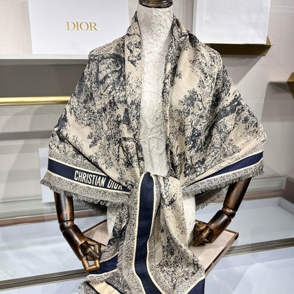 DIOR 26S SCARF 140 IN CASHMERE AND SILK 513694