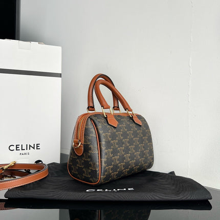 BOSTON TRIPHOME 19 BLACK PATTERN CALFSKIN