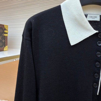 CELINE 26S COLLAR KNIT POLO 726