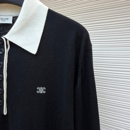CELINE 26S COLLAR KNIT POLO 726
