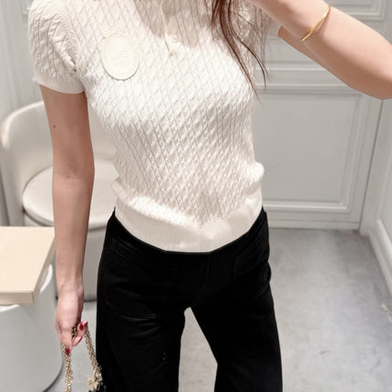 DIOR 26S SHORT-SLEEVE KNIT POLO 1709