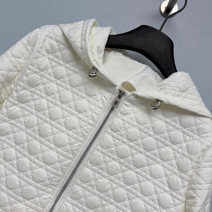 DIOR 26S QUILTED HOODED ZIP-UP JACKET 1657