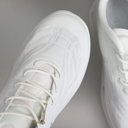 LOEWE 26S CHUNKY SOLE LACE UP SNEAKERS 45MM IN WHITE MESH FABRIC