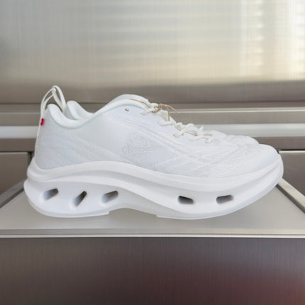 LOEWE 26S CHUNKY SOLE LACE UP SNEAKERS 45MM IN WHITE MESH FABRIC