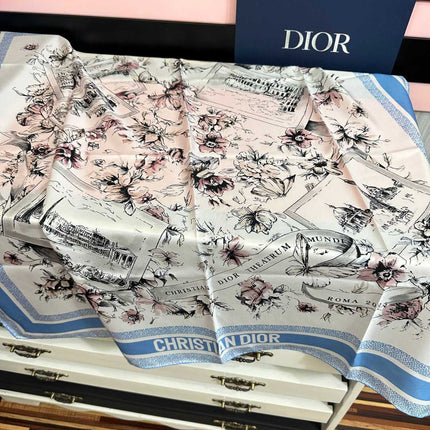 DIOR 26S SCARF 90 IN SILK 511171