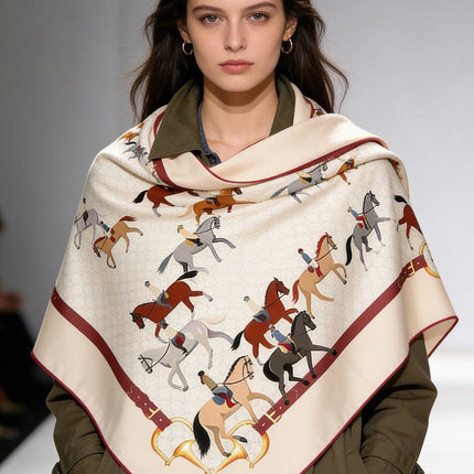 GUCCI 26S SCARF 135 IN CASHMERE AND SILK 504595