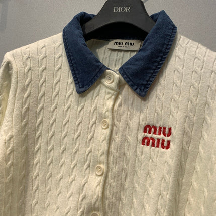 MIUMIU 26S LONG-SLEEVE KNIT SWEATER 1383