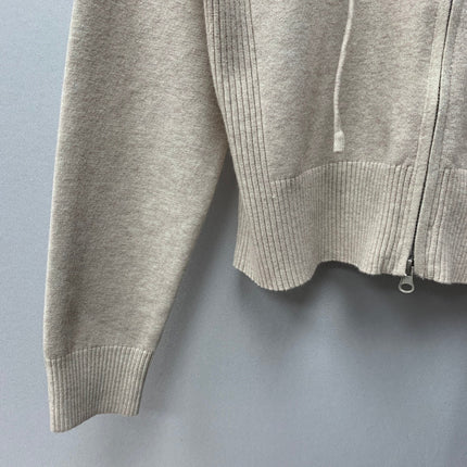 CELINE 26S ZIP-UP KNIT HOODIE 595