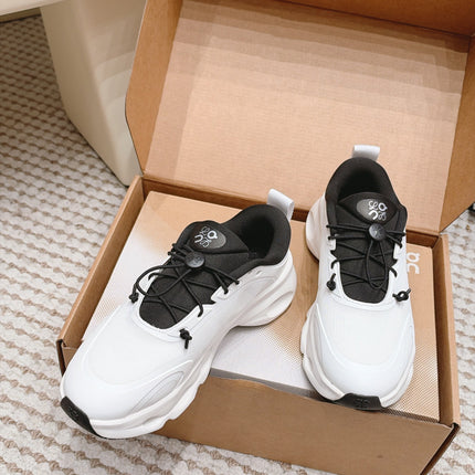 LOEWE 26S CHUNKY RUNNING SNEAKERS 45MM IN WHITE AND BLACK MESH FABRIC