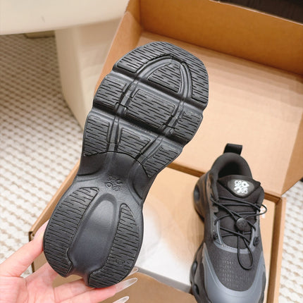 LOEWE 26S CHUNKY RUNNING SNEAKERS 45MM IN DARK BROWN MESH FABRIC
