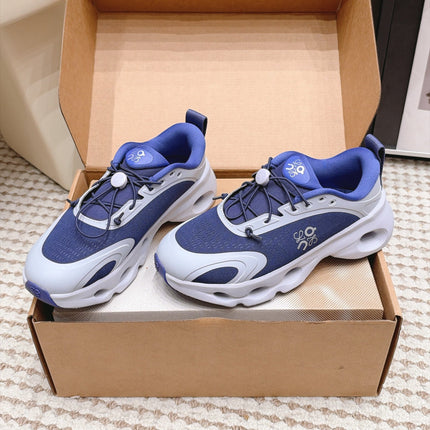 LOEWE 26S CHUNKY RUNNING SNEAKERS 45MM IN BLUE AND LIGHT GRAY MESH FABRIC