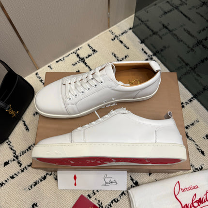 CHRISTIAN LOUBOUTIN 26S SNEAKERS IN WHITE SMOOTH CALFSKIN