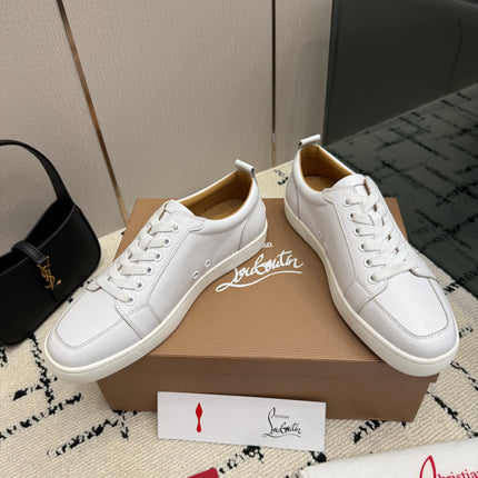 CHRISTIAN LOUBOUTIN 26S SNEAKERS IN WHITE CALFSKIN