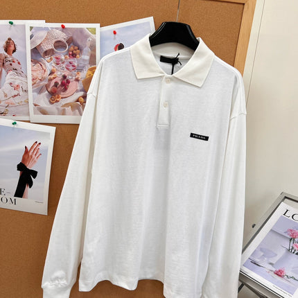 PRADA 26S LONG-SLEEVE POLO SWEATSHIRT 1303