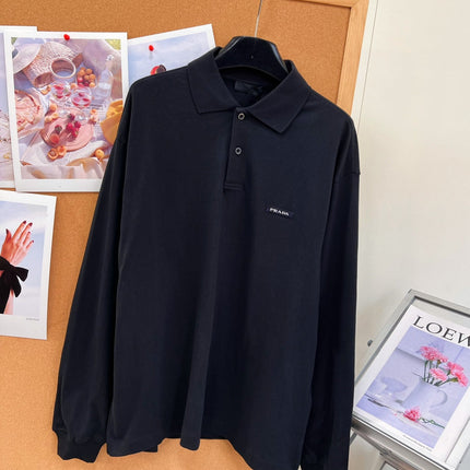 PRADA 26S LONG-SLEEVE POLO SWEATSHIRT 1301