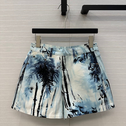 DIOR PRINTED DENIM SHORTS 268200