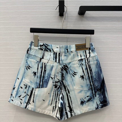DIOR PRINTED DENIM SHORTS 268200