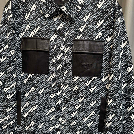 FENDI 26S LAPEL-COLLAR SHIRT JACKET 601