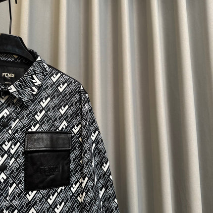 FENDI 26S LAPEL-COLLAR SHIRT JACKET 601