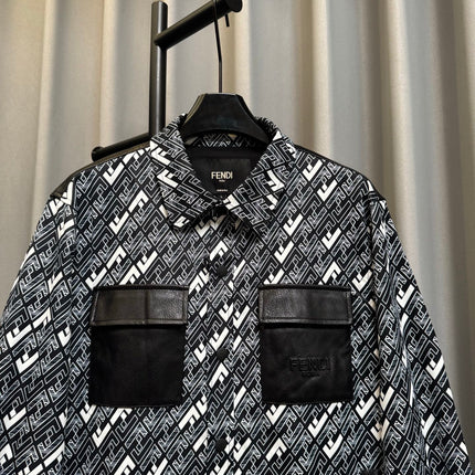 FENDI 26S LAPEL-COLLAR SHIRT JACKET 601