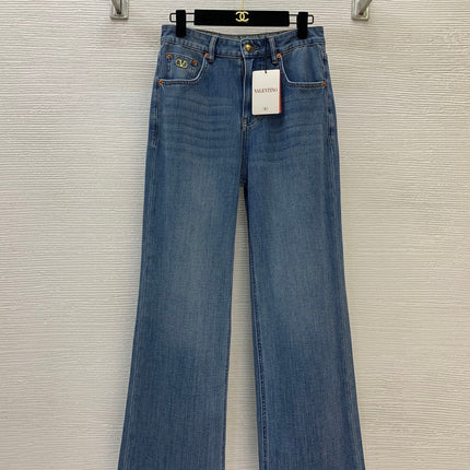VALENTINO 26S HIGH-WAIST WIDE-LEG JEANS 331