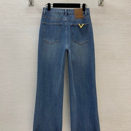 VALENTINO 26S HIGH-WAIST WIDE-LEG JEANS 331