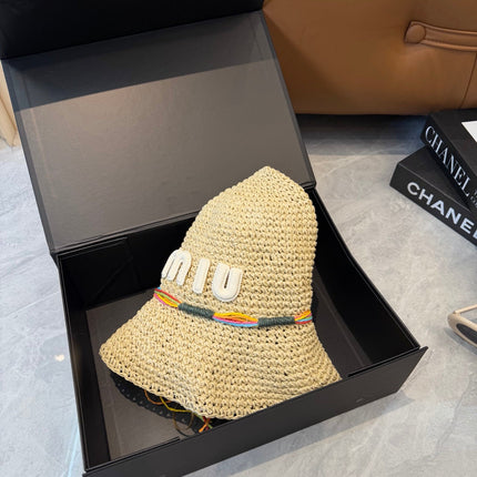 MIUMIU 26S STRAW BUCKET HAT 345226