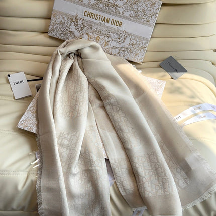 DIOR 26S SCARF 140 IN CASHMERE AND SILK 513580