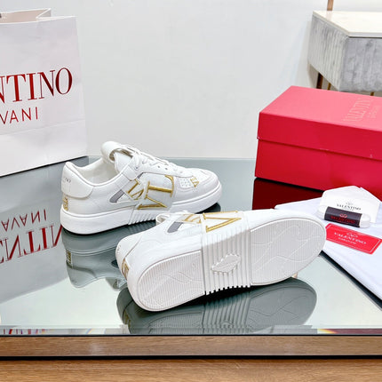 VALENTINO 25S GARAVANI VL7N SNEAKERS IN WHITE MIX YELLOW LAMBSKIN