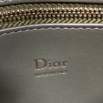 DIOR 26S CIGALE BAG 28 IN OLIVE GREEN SMOOTH CALFSKIN GOLD HARDWARE