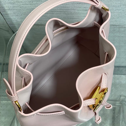 DIOR 26S BUCKET BAG 27 IN LIGHT PINK CALFSKIN GOLD HARDWARE