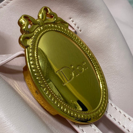 DIOR 26S BUCKET BAG 27 IN LIGHT PINK CALFSKIN GOLD HARDWARE