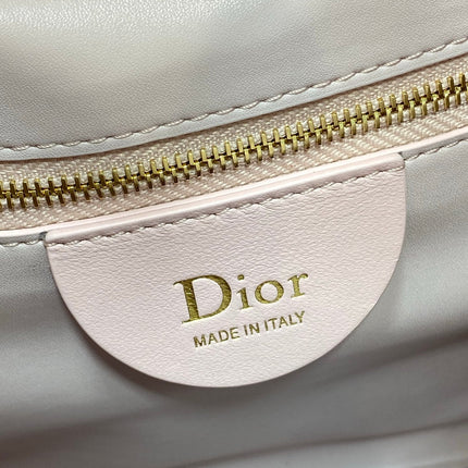 DIOR 26S BUCKET BAG 27 IN LIGHT PINK CALFSKIN GOLD HARDWARE