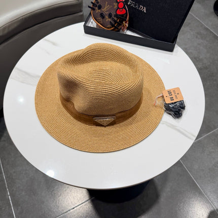 PRADA 26S SMALL-BRIM STRAW HAT 397540