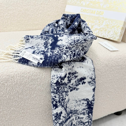 DIOR 26S SCARF 190 IN CASHMERE AND WOOL 435564