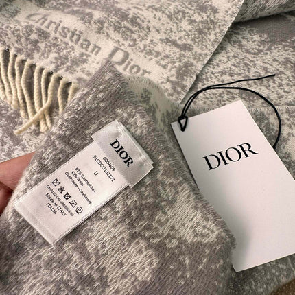 DIOR 26S SCARF 190 IN CASHMERE AND WOOL 429095