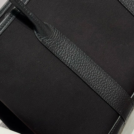 GARDEN PARTY 30CM IN BLACK TOILETS COTTON CANVAS AND CALFSKIN
