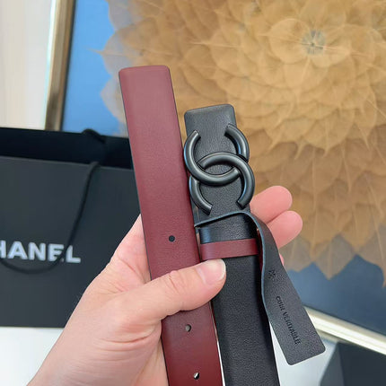 CHANEL 26S BELT 30 MM IN BLACK CALFSKIN 658694