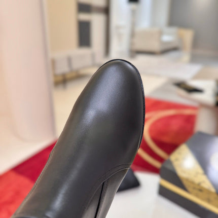 CHRISTIAN LOUBOUTIN 26S ANKLE BOOTS 55 MM IN BLACK CALFSKIN