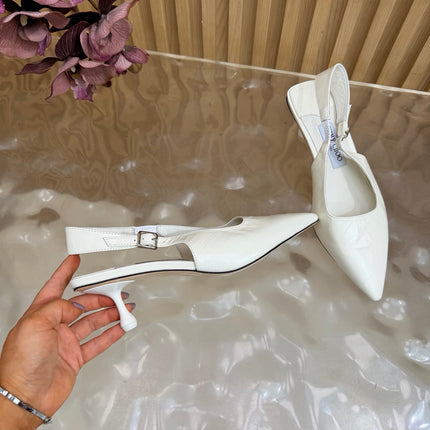 JIMMY CHOO 26S SLINGBACK PUMPS 65 MM IN OFF WHITE CALFSKIN STYLE 3