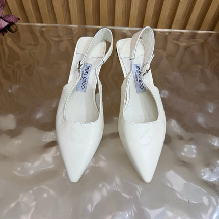 JIMMY CHOO 26S SLINGBACK PUMPS 65 MM IN OFF WHITE CALFSKIN STYLE 3