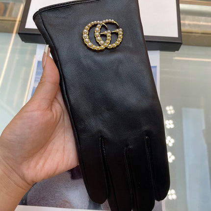 GLOVES IN BLACK LAMBSKIN AND FLEECE LINING 465050