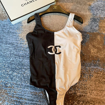 CC BIKINI SWIMSUIT SET IN BLACK AND WHITE 613718