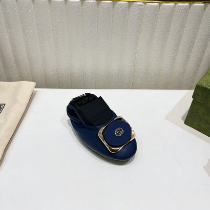 GG BALLET SUPER SLIM NAVY LAMBSKIN