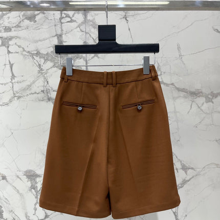 YSL 26S PLEATED BERMUDA SHORTS 456