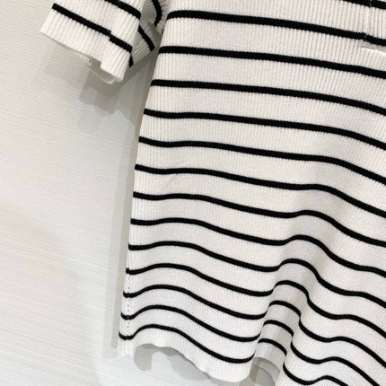 CELINE 26S STRIPED SHORT-SLEEVE POLO SHIRT 488
