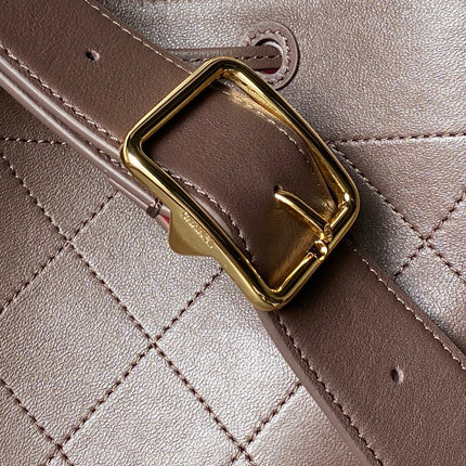 CHANEL 26S BUCKET BAG 23 IN DARK BROWN QUILTED CALFSKIN
